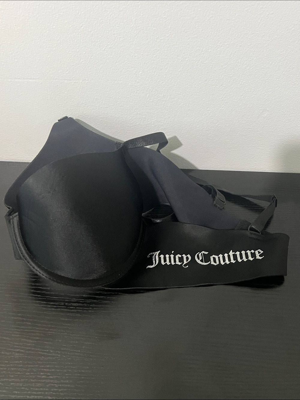 Juicy Couture Black Logo Padded Push-Up Bra